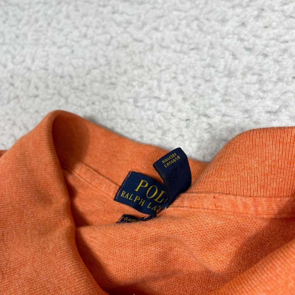 Polo Ralph Lauren Polo Shirt Men XXL Orange Classic Fit Short Sleeve Pony Logo
